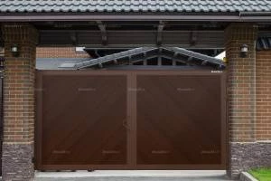 Уличные распашные ворота премиум, 3100х1900