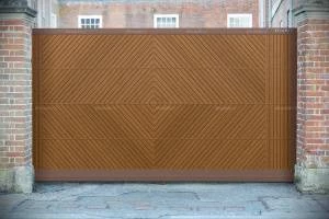 Уличные откатные ворота премиум, 2900х2100