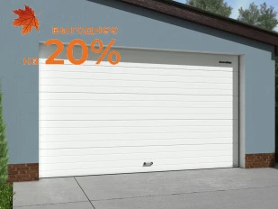 Секционные гаражные ворота серии rsd02lux (люкс) DoorHan цвет белый ral 9003