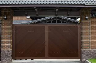 Уличные распашные ворота премиум, 3400х1900