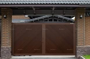 Уличные распашные ворота премиум, 2700х2100