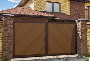 Уличные распашные ворота премиум, 2900х2100